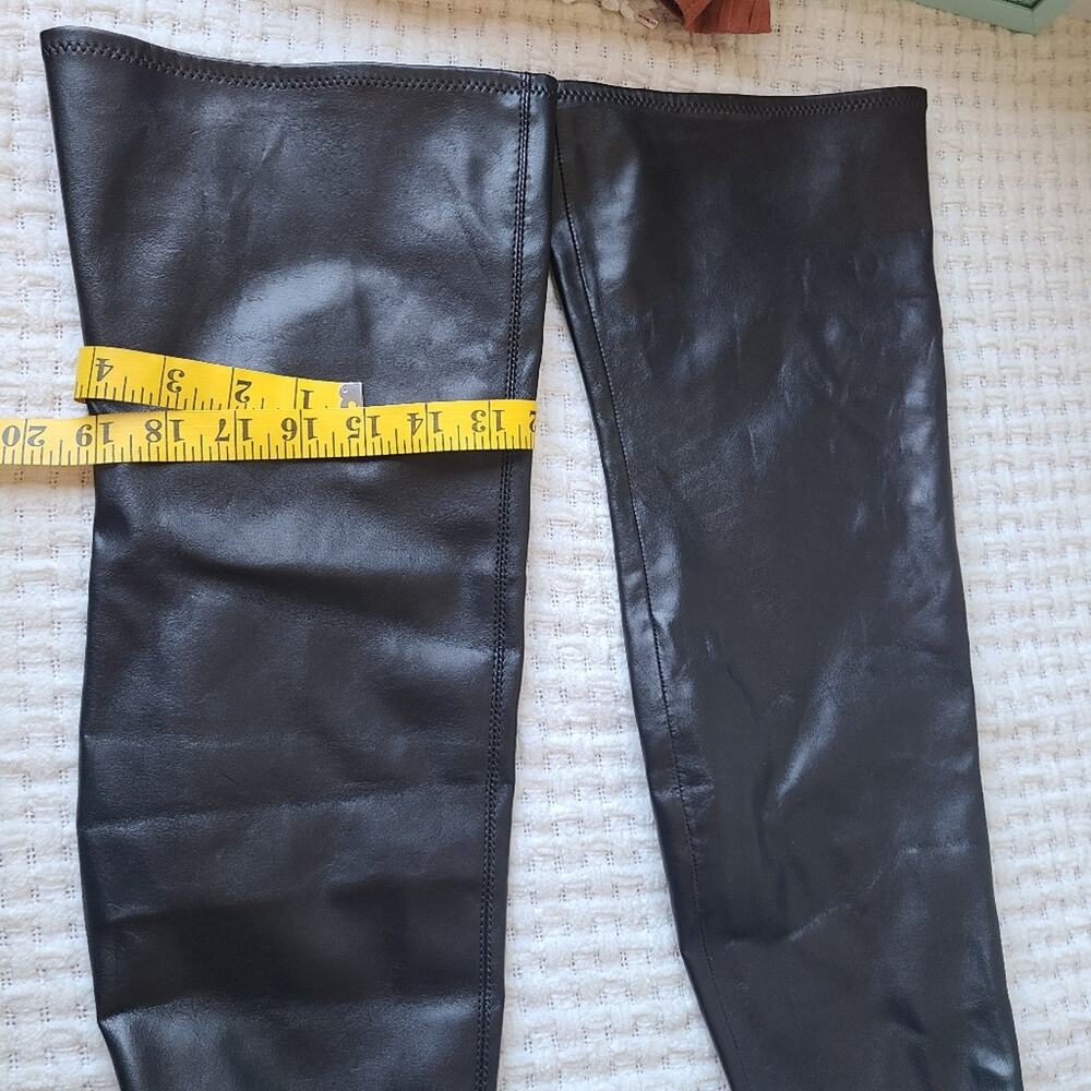 ZARA Black Faux Leather Boots Women's Size EU 38 US Size 7.5 - Picture 5 of 10